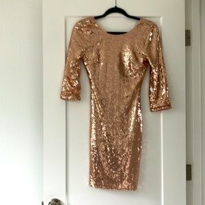 Lulu’s Gold Sequin Dress